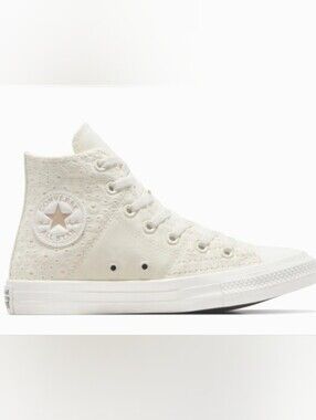 Cream Converse All Star Chuck Taylor High Tops 8.5